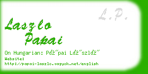 laszlo papai business card